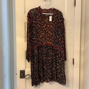 Anthropologie Floral Print Dress Oversized Sz Small NWT